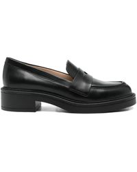Stuart Weitzman - Penny Leather Loafers - Lyst