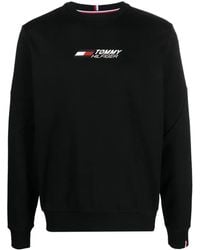 Tommy Hilfiger - Logo-Print Cotton Sweatshirt - Lyst