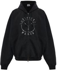 Vetements - Graphic-Print Zip-Up Hoodie - Lyst