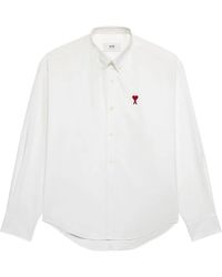 Ami Paris - ホワイト Ami De Cœur シャツ - Lyst