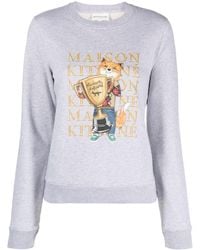 Maison Kitsuné - Fox Champion Cotton Sweatshirt - Lyst