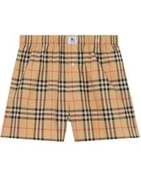 Burberry - Check Cotton Boxer Shorts - Lyst