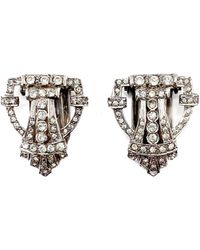 JENNIFER GIBSON JEWELLERY - Vintage English Art Deco &Amp; Paste Dress Clip Pair 1930S - Lyst