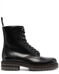 Common Projects - Combat Lace-up Ankle Boots - Lyst