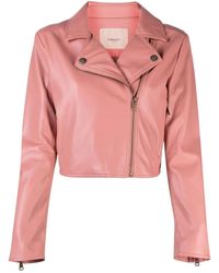 Twinset - Off-Centre Zip Fastening Biker Jacket - Lyst