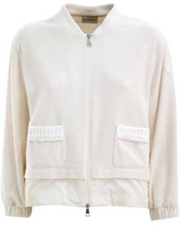 Moncler - Bouclé Zip-Up Sweater - Lyst