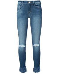 FRAME Frayed ankle jeans - Blu
