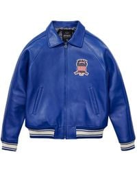 Our Legacy - Logo-Patch Leather Jacket - Lyst