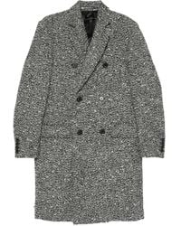 KARL LAGERFELD - Double-Breasted Coat - Lyst