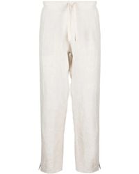 Marané - Drawstring Linen Tapered Trousers - Lyst