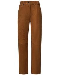 Magda Butrym - Corduroy-Effect Leather Trousers - Lyst