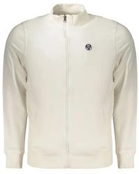 North Sails - Zip-Up Logo-Patch Sweater - Lyst