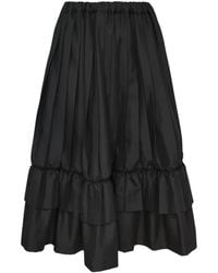 Comme des Garçons - Jupe Mi-Longue Plissée À Volants - Lyst