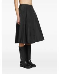 Moncler - Pleated A-Line Midi Skirt - Lyst