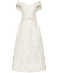 Rebecca Vallance - Winslet Off-Shoulder Midi Dress - Lyst