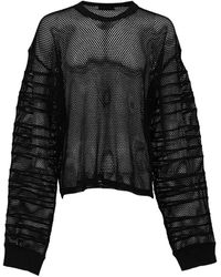 FILTH - T-Shirt En Résille À Manches Longues - Lyst