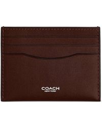 COACH - Porte-Cartes En Cuir À Logo - Lyst