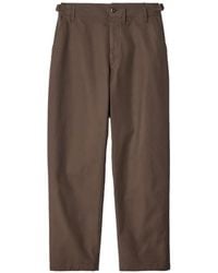 Lemaire - Cotton Tapered Trousers - Lyst
