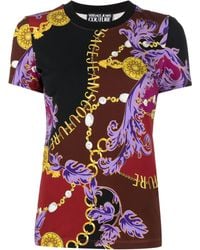 Versace Jeans Couture - T-Shirt Barocco Con Stampa - Lyst