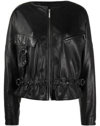 Alberta Ferretti - Oversized Zip-Up Sheepskin Jacket - Lyst