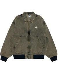 Aape By A Bathing Ape - Aapenow Acid-Wash Logo-Embroidered Jacket - Lyst