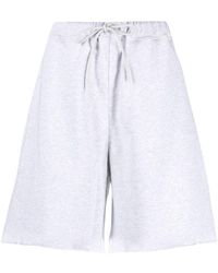 MSGM - Pantalones cortos de chándal con dobladillo sin rematar - Lyst