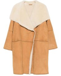 TOTEME - Draped Shearling Coat - Lyst