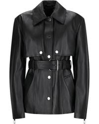 Max Mara - Leather Belted Jacket - Lyst