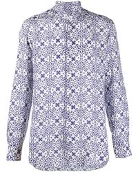Camicia con stampa astratta da Uomo di PENINSULA Swimwear in Blu Uomo Abbigliamento da Camicie da Camicie casual e con bottoni 