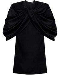 Stella McCartney - Drapiertes Minikleid Aus Satin - Lyst