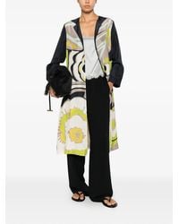 Psophia - Abrigo De Seda Con Estampado Floral - Lyst