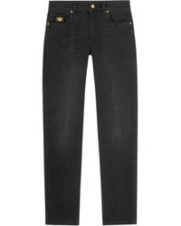 Versace - Medusa Slim-Fit Mid Waist Jeans - Lyst