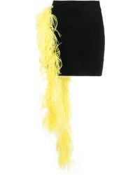 The Attico - Feather-Embellished Mini Skirt - Lyst