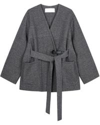 JNBY - Manteau En Laine À Taille Ceinturée - Lyst