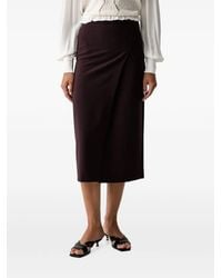 Twinset - Wrap-Around Effect Midi Skirt - Lyst