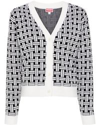 KENZO - Cardigan With Jacquard Pattern - Lyst