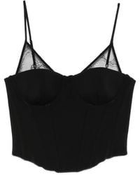 Patrizia Pepe - Lace-Panelled Corset Top - Lyst