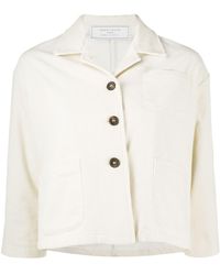Societe Anonyme Cropped Corduroy Jacket - White