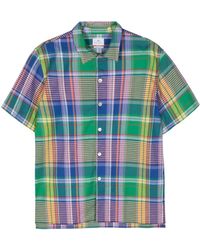PS by Paul Smith - Plaid-check Cotton-linen Shirt - Lyst