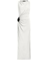 Proenza Schouler - Rose-Embellished Draped Maxi Evening Dress - Lyst
