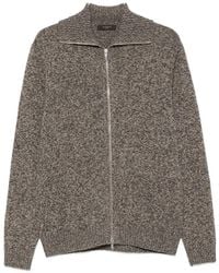Zanone - Zip-Up Marl-Knit Cardigan - Lyst