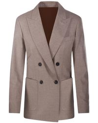 Max Mara - Blazer Con Doble Botonadura Y Efecto De Mezcla - Lyst