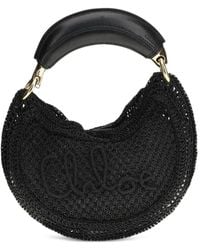 Chloé - Summer Banana Raffia Kleine Tas Met Logo - Lyst