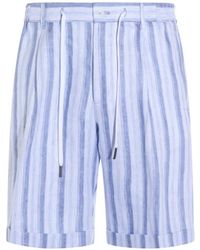 Tagliatore - Striped Drawstring Shorts - Lyst