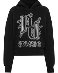 Philipp Plein - Felpa Gothic Plein Con Strass - Lyst
