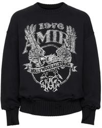 Amiri - Graphic-Print Distressed Sweater - Lyst