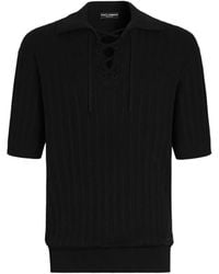 Dolce & Gabbana - Cotton Serafino Polo Shirt - Lyst