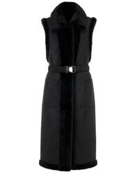 Liu Jo - Faux-Fur Trim Belted Jacket - Lyst