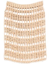 TOTEME - Beaded Grid Midi Skirt - Lyst