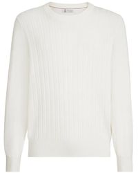 Brunello Cucinelli - Cotton Crewneck Sweater - Lyst